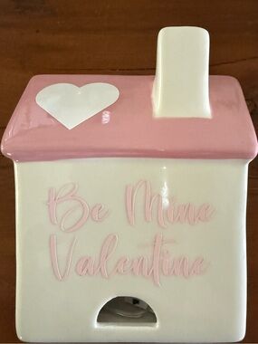 Pink Ceramic Heart House Night Light - Etsy